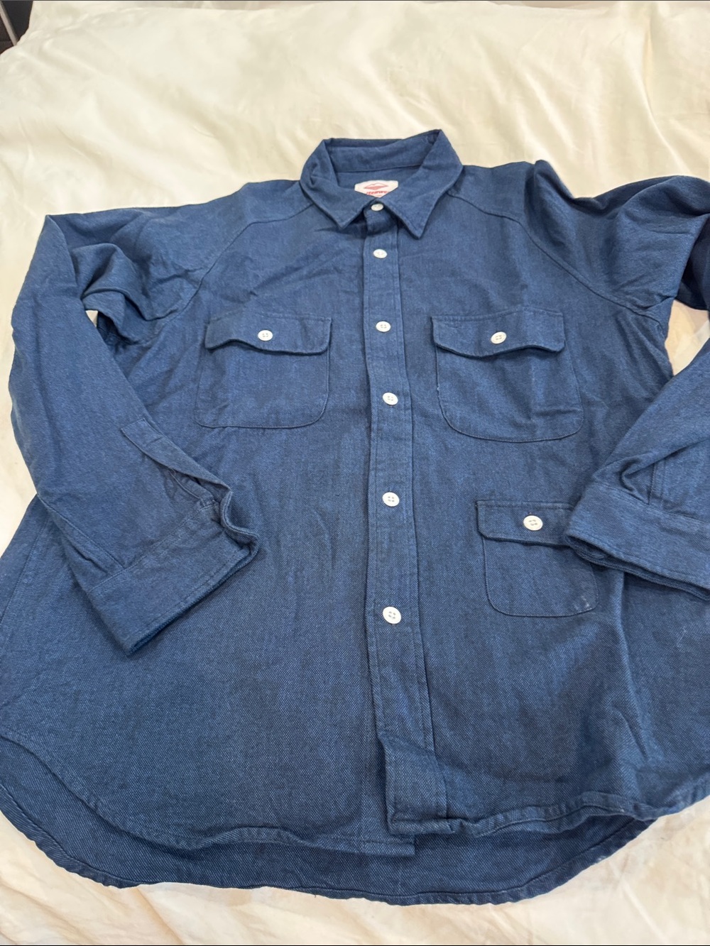 Battenwear Men's Casual Button-Up Shirt Jacket - Blue